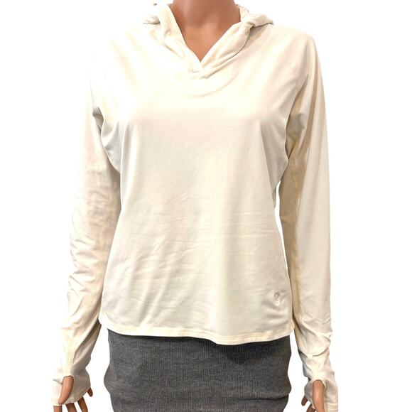 Mountain Hardwear medium active cream hooded top TLS1 2917 - Picture 1 of 11